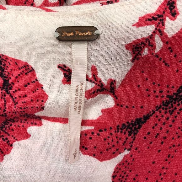 Free People Women Floral Print Ruffled Wrap Dress Size Small B234 -16 - Picture 5 of 12